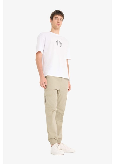 Defacto %100 Pamuk Regular Kargo Cepli Yazlık Jogger Paraşüt Pantolon E2181ax25smkh488 Haki