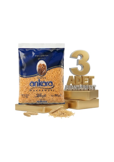 Ankara Arpa Şehriye Makarna 3x500 Gr