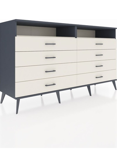 Hyperion Konsol 2 Raflı 8 Çekmeceli 176x44x99 Antrasit-aytaşı Antrasit-aytaşı Hyperion Konsol 2 Raflı 8 Çekmeceli 176x44x99 Antrasit-aytaşı Antrasit-aytaşı