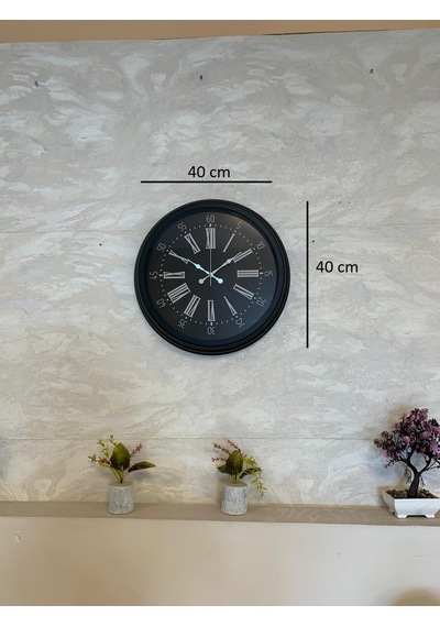 Black Noble 40 Cm Metal Modern Duvar Saati Diğer
