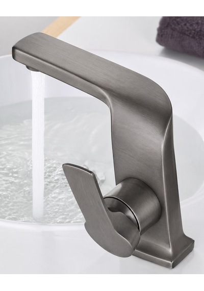 Prım Kısa Lavabo Bataryası Mat Füme