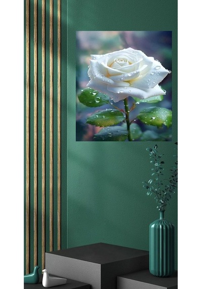 Beyaz Gül Canvas Tablo Ev Salon Duvar Dekarasyon Kanvas Ölçü Seçmeyi Unutmayınız :