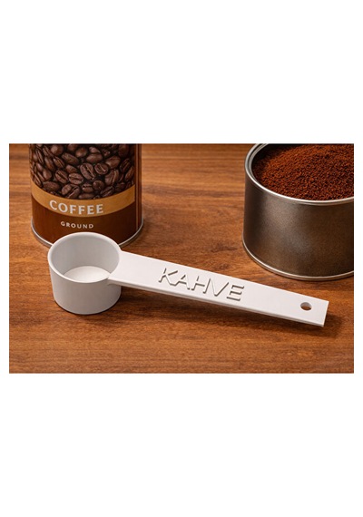 Kahve Yazılı Kahve Ölçü Kaşığı 2 Adet Espresso & Filtre Kahve Set-renk Seçenekli Beyaz - Siyah