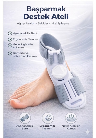 Ayak Başparmak Düzeltici Atel Halluks Valgus Kemik Düzeltme Aparatı Ayarlanabilir Ortopedik Destek