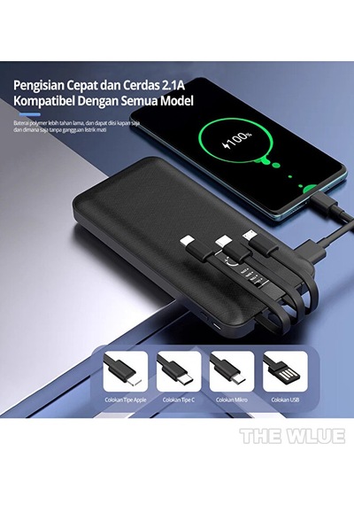 10000 Mah 3in1 2.1a Powerbank Digital Göstergeli Lightning - Type Diğer