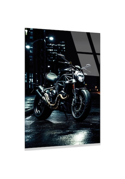 Streetfighter Motosiklet Gece - Cam Tablo - Deg0492 80 X 125 Cm