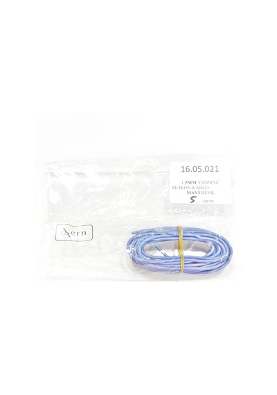 1,5mm 5metre Yanmaz Silikon Kablo Ttr Mavi Renk 1 Adet