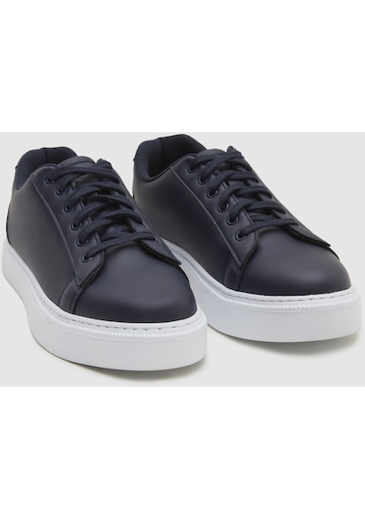 D's Damat 0EC09ORT0378 Lacivert Kalın Beyaz Tabanlı Bağcıklı Sneaker Ayakkabı Lacivert