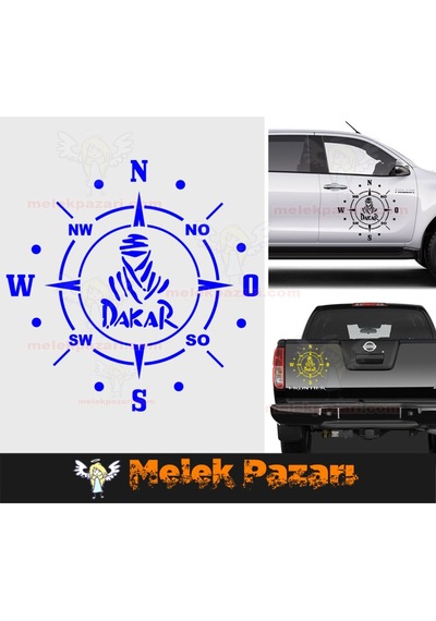 Dakar Pusula Off Road Oto Sticker, Jeep Sticker