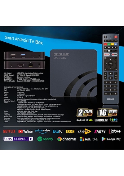 Redline Mate Ultra 16 GB Smart Android Tv Box