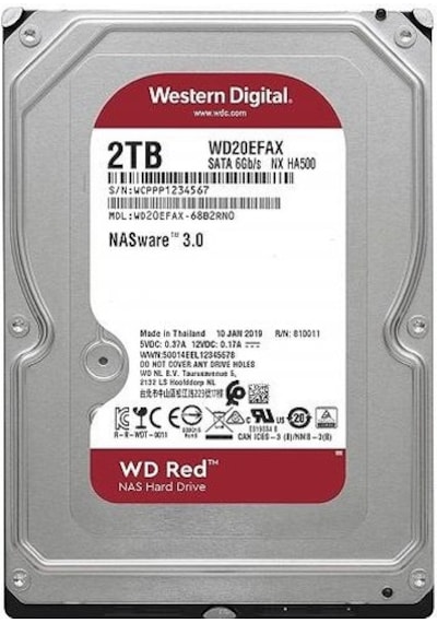 WD Red WD20EFAX 3.5" 2 TB 5400 RPM 64 MB SATA 3 HDD