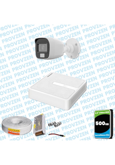 Provzen Hilook 1 Kameralı Full Hd Colorvu Mikrofonlu Güvenlik Kamerası Olay Anında Bildirim