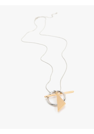 Koton Çelik Kolye Geometrik Charm Detaylı Gümüş 6wak70506aa Gümüş Rengi