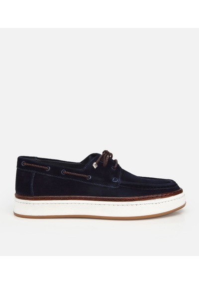 Hotiç Erkek Süet Deri Lacivert Bağcık Detaylı Günlük Loafer 02ayh319380a680 02ayh319380a680