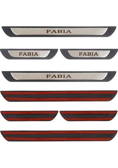Skoda Fabia Uyumlu Kapı Eşiği Krom Abs 4 Parça
