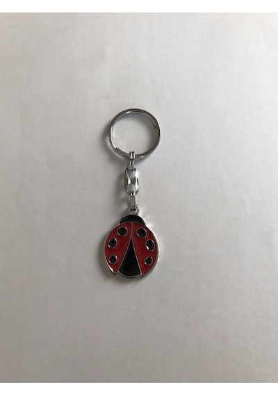 Bd Tekstil Uğur Böceği Tasarım Kırmızı Renkli Anahtarlık