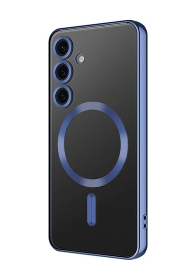 Galaxy S24 Kılıf Kamera Korumalı M-safe Wireless Şarj Özellikli Zore Demre Kapak Lacivert