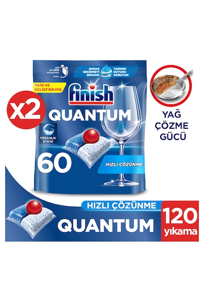 Finish Quantum 120 Tablet Bulaşık Makinesi Deterjanı (60 x 2)