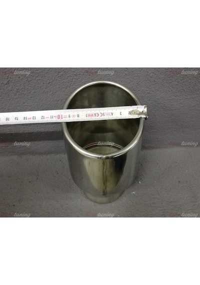 Tek Çıkışlı 100mm Egzoz Ucu Eğik Ağız Silindirik