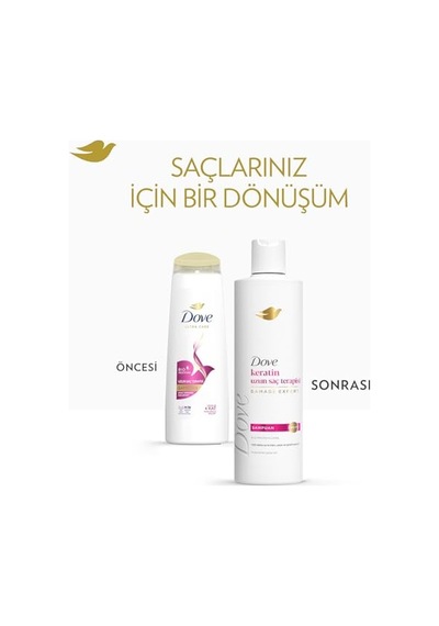 Keratin Uzun Saç Terapisi 375 Ml 4 Paketi Beyaz