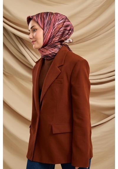 Silk Home Twill İpek Eşarp 11484-31 Taba, Yavruağzı, Pembe, Mor, Kahve