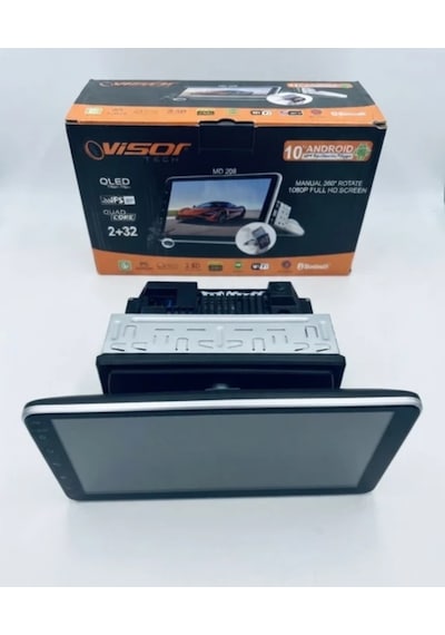 Foxus 10" Android Araç Multimedya Sistemi - Md 208 Carplay, Android Auto, 360 Döner Ekran 10"