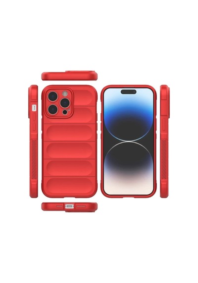 Apple Uyumlu iPhone 16 Pro Max Kılıf Optimum Silikon - Kırmızı 0.2M-Çok Renkli