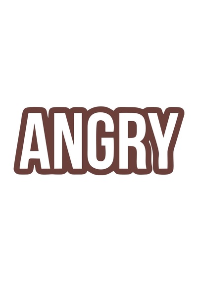 Angry Araba Sticker 17x17 Cm Kahverengi