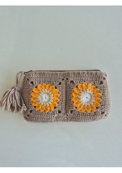 Çanta Cüzdan Amigurumi Çanta - Cüzdan Acı Kahverengi