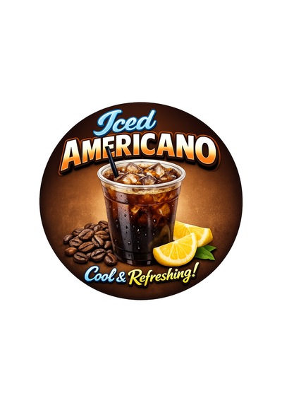 Mayeka Iced Americano Temalı Cafeler Kahveciler Baristalar İçin Ahşap Duvar Kapı Dekoratif Süs Tablo 4