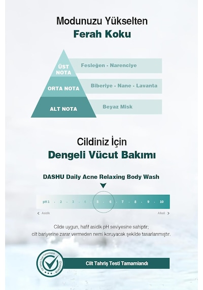 Akneye Eğilimli Ciltler İçin Nazik Peeling Etkili Duş Jeli Daily Acne Relax Body Wash Diğer