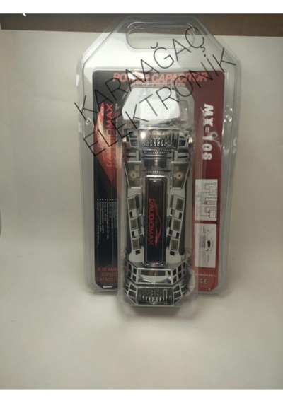 Audiomax Mx 108 Power Capasıtor, 8 Farad Led Ekranlı Remoteli Power Kapasitör