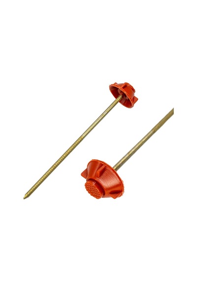 Monoblok Plastik Başlı Çatı Çivisi 10 Cm - Kırmızı 400'lü Paket
