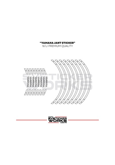Yamaha Jant Sticker Seti Yüksek Kalite 16lı Jant Set Yamaha Uyumlu 97020756