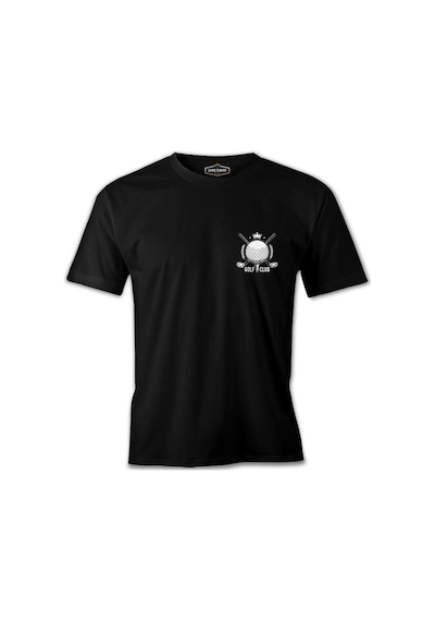 Golf Kulübü - Golf Club Siyah Erkek Tshirt