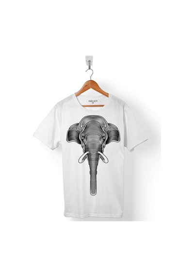 Fil Silüet Tasarım Elephant Erkek Tişört 001