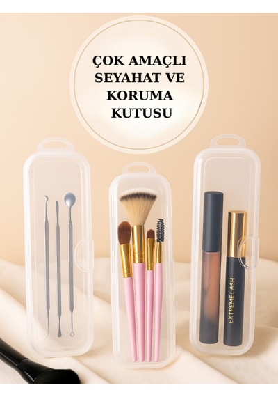 6 Adet Çok Amaçlı Taşnabilir Saklama Kutusu - Çatal Kaşık, Makyaj, Diş Fırçası Vb. Düzenleyici Plast Diğer