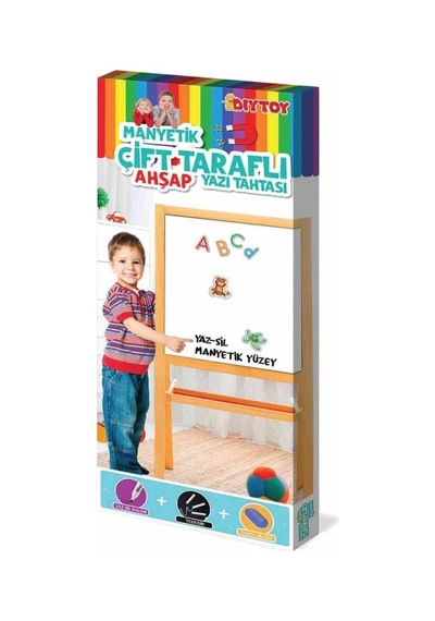 Mey İthalat 2195 Ayaklı Çift Taraflı Manyetik Ahşap Yazı Tahtası Diğer