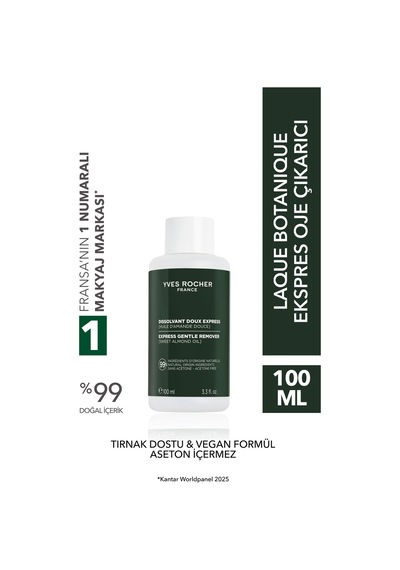 Yves Rocher Ekspres Oje Çıkarıcı 100ml - Tırnak Dostu & Vegan