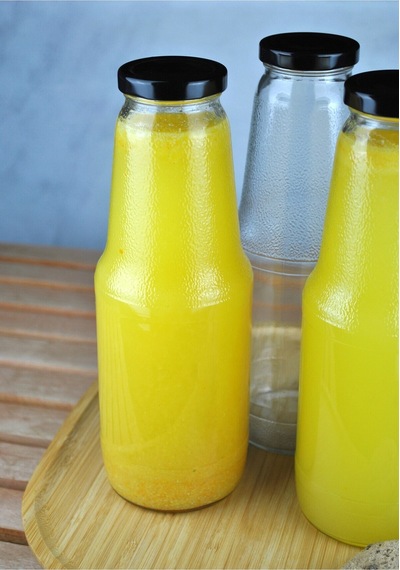 2 Adet 1 Litre Şeffaf Sürahi Süt, Ayran, Su, Limonata, Meşrubat Şişesi Metal Siyah Kapaklı Cam Şişe