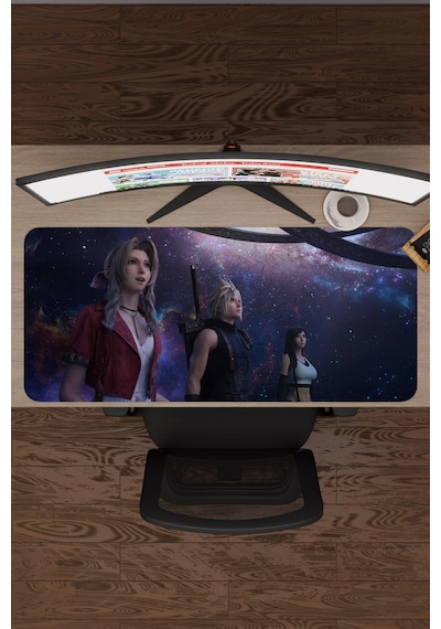 Final Fantasy Kaymaz Dikişli Kauçuk Oyuncu Mousepad V3 - 90x40 Xxl Gaming Mouse Pad Fare Altlığı