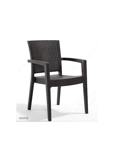 Yektahome Novussi Liverno Classi Rattan Masa Takımı Bahçe Takımı 90 x 150 CM Ka Kahverengi