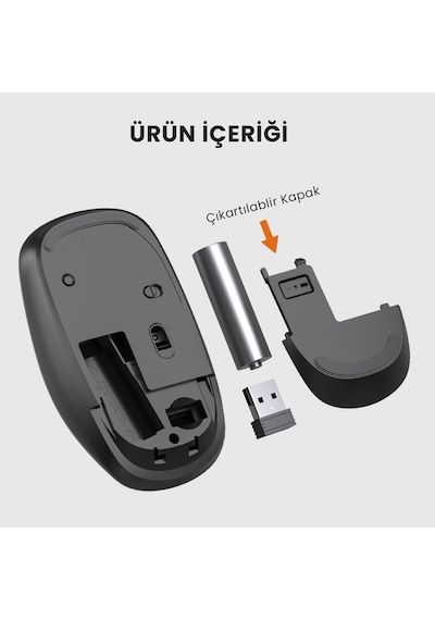 Lecoo WS203 Kablosuz 2400 DPI 4 Tuşlu Optik Mouse