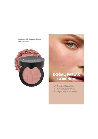 Note Cosmetics Luminous Silk Compact Blusher 10 Pink Paradise Toz Allık 00