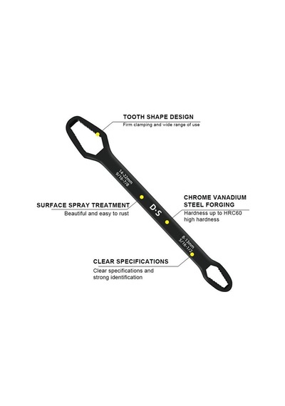 Universal Anahtarı Çift Kafalı Çok Fonksiyonlu 6-22mm 4801