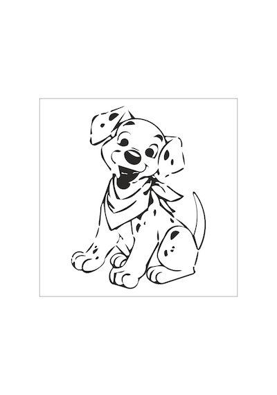 Dalmaçyalı Folyo Sticker 100cm Uzunluk Siyah