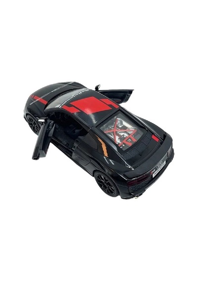 Audi R8 V10 1:24 Diecast Metal Model Araba Koleksiyon Sesli Işıklı Siyah