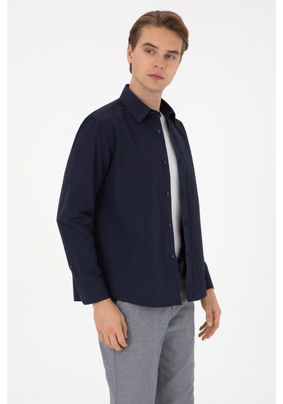 U.s. Polo Assn. Erkek Lacivert Gömlek Desenli 50308291-vr033 Lacıvert