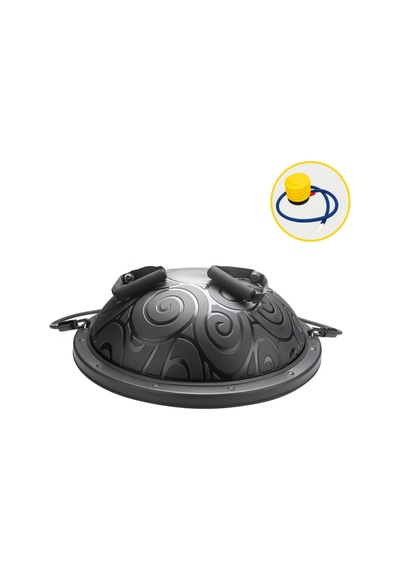 Evapera Yeni Nesil Modern Uluslararası Standartlarda Denge Mobilite Pilates Bosu Ball Aleti Topu 58cm Siyah