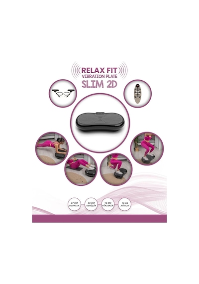 Relax Fit Titreşimli Egzersiz Fitness Aleti Slim 2d Vibration Plate Siyah Relax Fit Titreşimli Egzersiz Fitness Aleti Slim 2d Vibration Plate Siyah